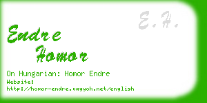 endre homor business card